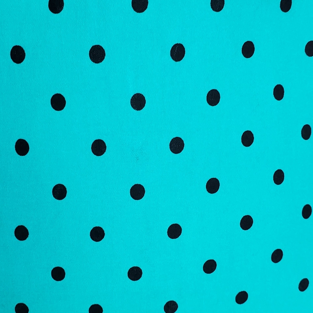 Pinup Couture Turquoise Dress with Black Polka Dots - Picture 6 of 8